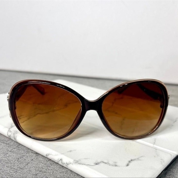 Brown Oversized Sunglasses Gradient Lenses Polarized New w Case